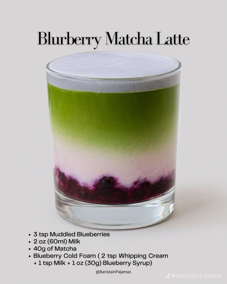 Blueberry Matcha Latte